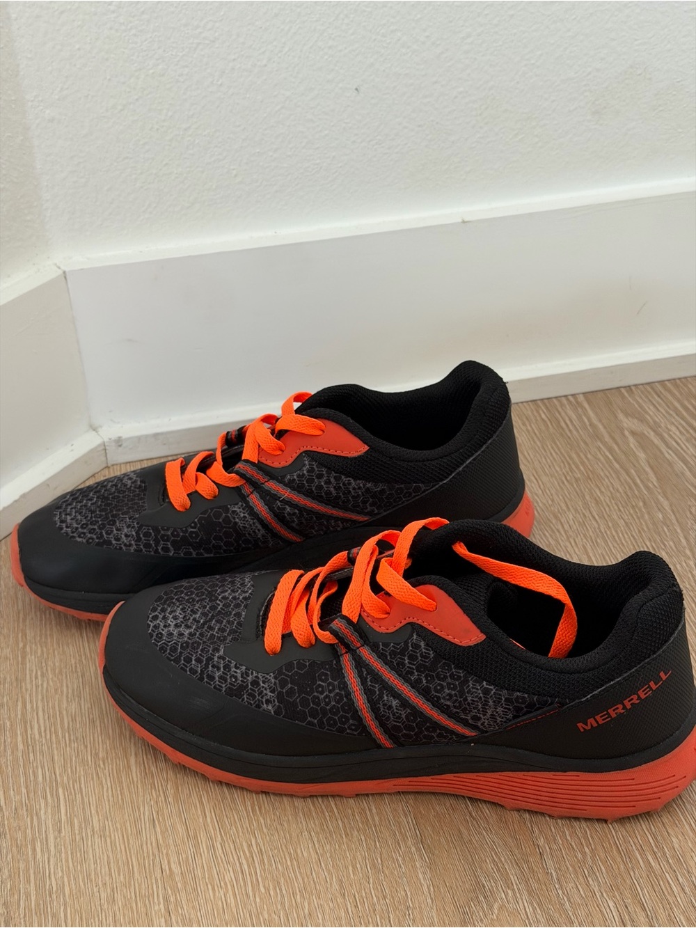 Merrell Snova Kids Big Kid Trail Running Shoes Black Orange Size 6.5 M